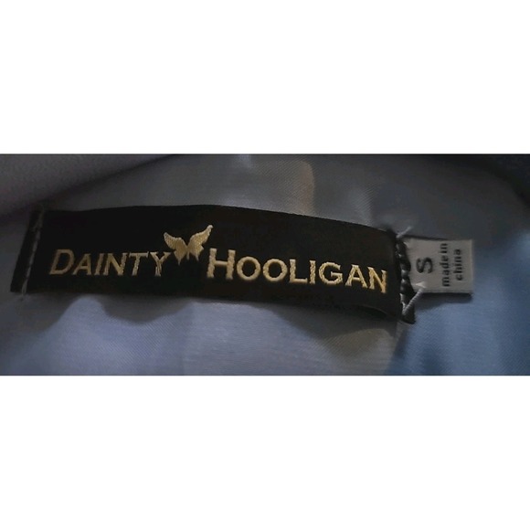 Dainty Hooligan Blue Halter Dress Tie Back Bow Sleeveless A Line Mini SZ S - Picture 11 of 12